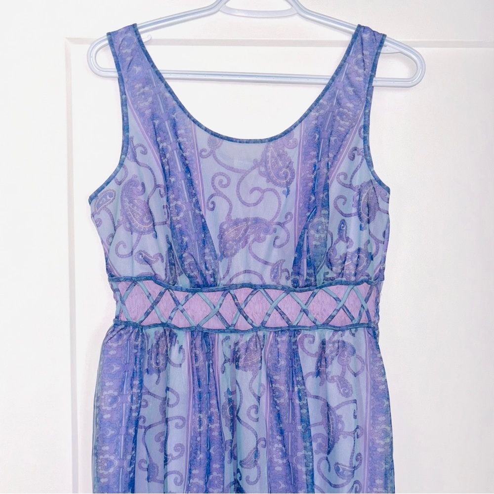 Vintage St Michael Nylon Negligee Marks & Spencer Britain Maxi Dress Nightgown